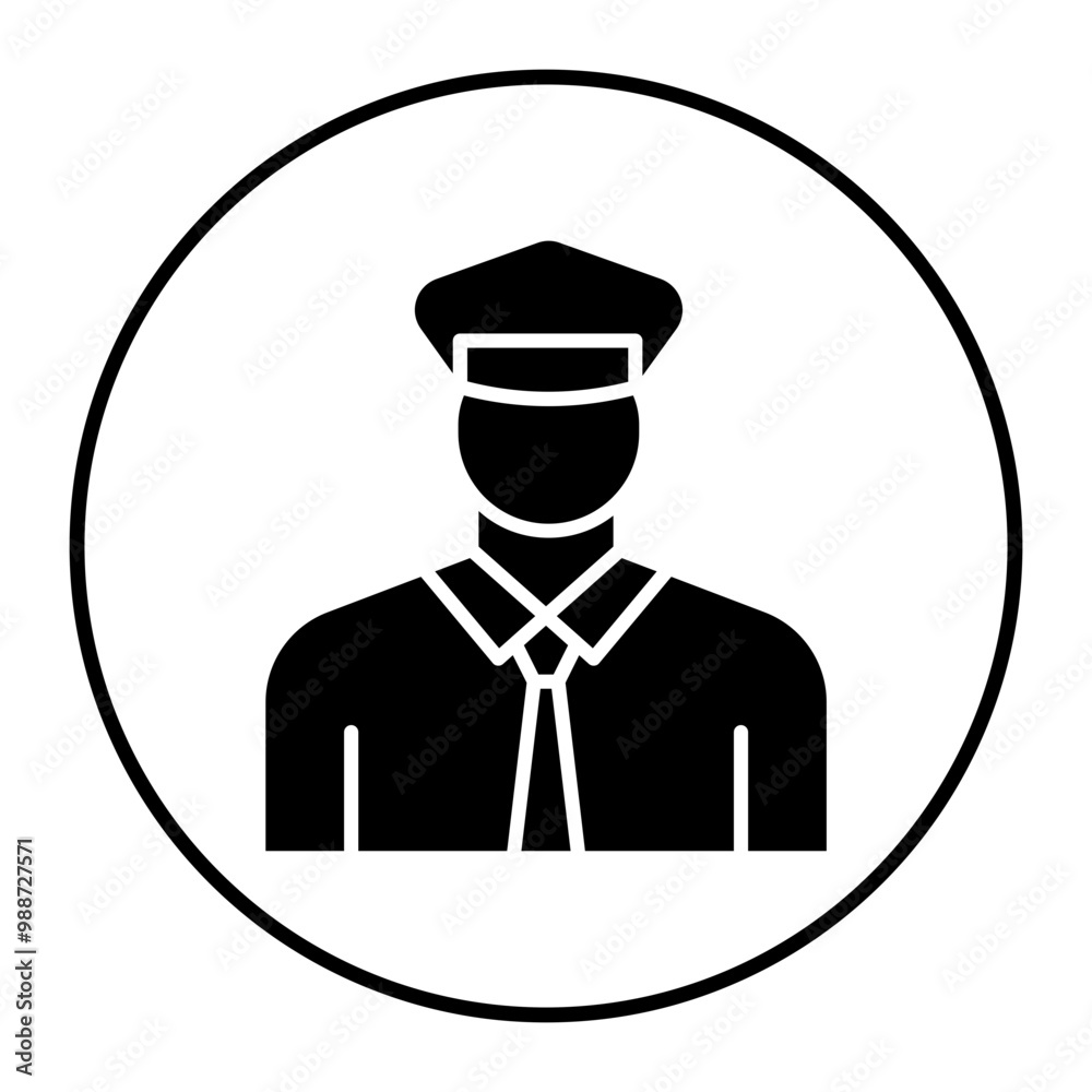 Security Guard vector icon. Can be used for Supermarket iconset. Security Guard vector icon. Can be used for Supermarket iconset.