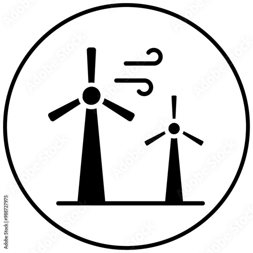 Wind Turbine vector icon. Can be used for Manufacturing iconset.