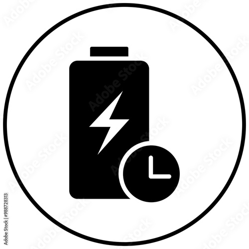 Battery Life vector icon. Can be used for Battery and Power iconset.