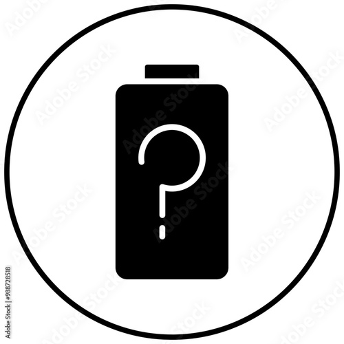 Battery Unknown vector icon. Can be used for Battery and Power iconset.