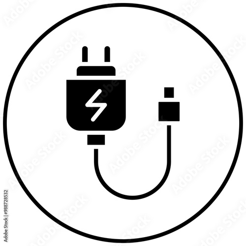 Charger vector icon. Can be used for Battery and Power iconset.