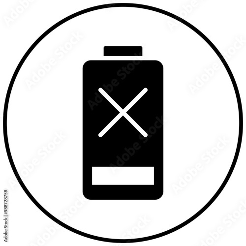 Empty Battery vector icon. Can be used for Battery and Power iconset.