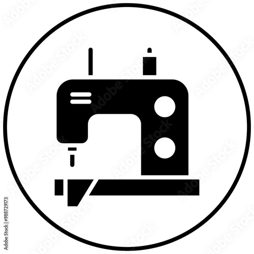 Sewing Machine vector icon. Can be used for Shoemaker iconset.