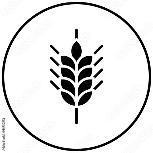 Barley vector icon. Can be used for Oktoberfest iconset.