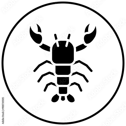 Lobster vector icon. Can be used for Oktoberfest iconset.