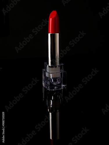 Beautiful lipsticks on black background