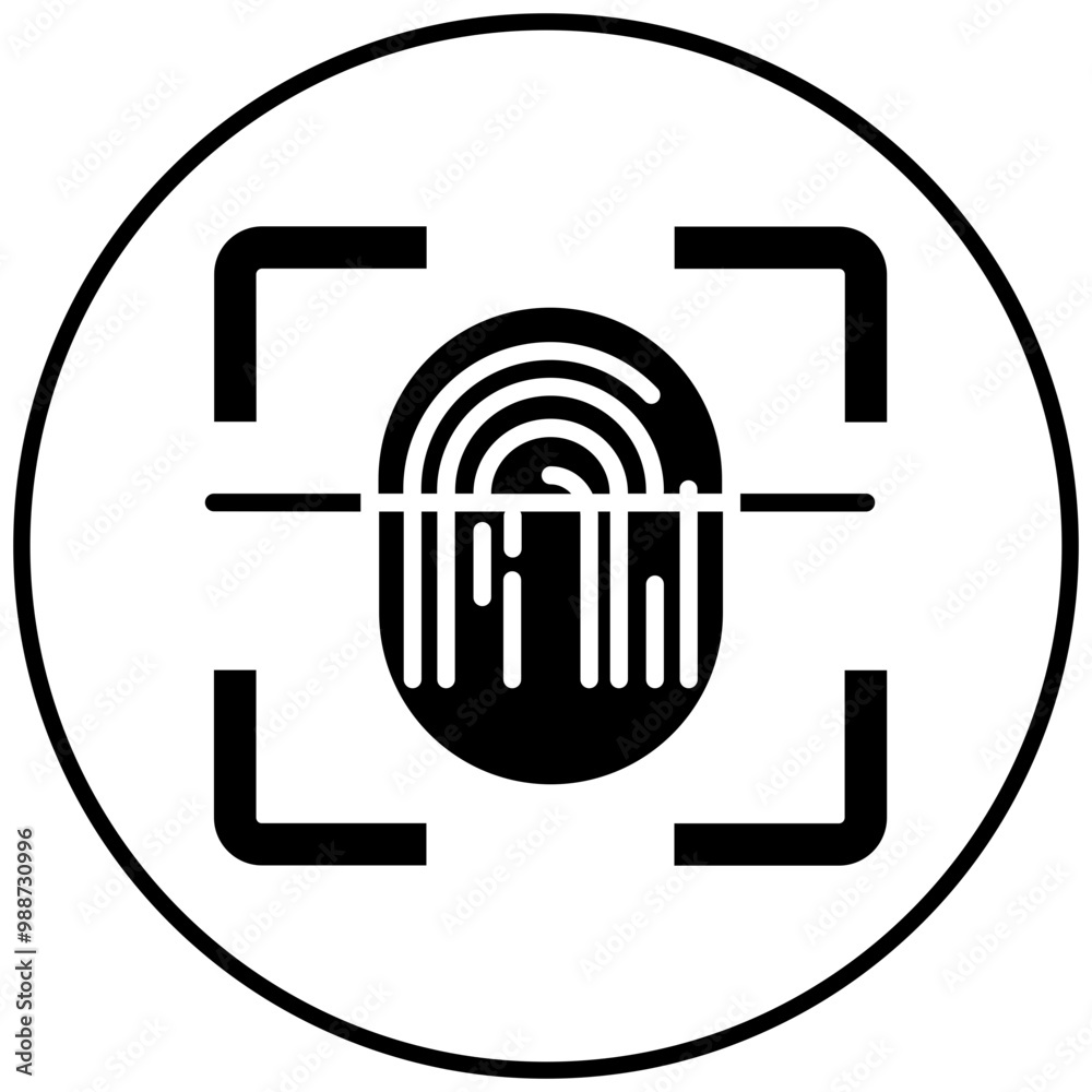 Thumb Print vector icon. Can be used for Biometrics iconset. Thumb Print vector icon. Can be used for Biometrics iconset.