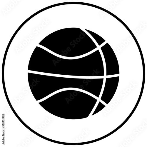 Basketball vector icon. Can be used for Bowling iconset.