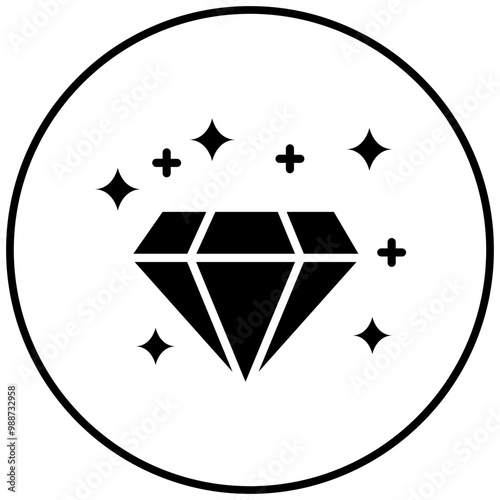 Diamond vector icon. Can be used for Luxury iconset.