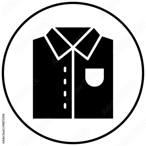 Shirt vector icon. Can be used for Luxury iconset.