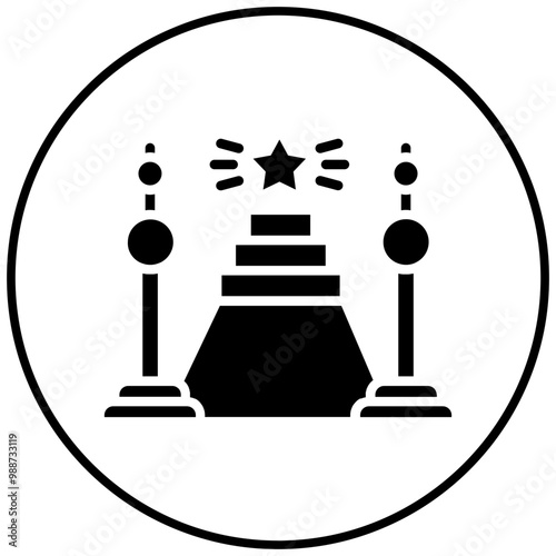 Red Carpet vector icon. Can be used for Luxury iconset.