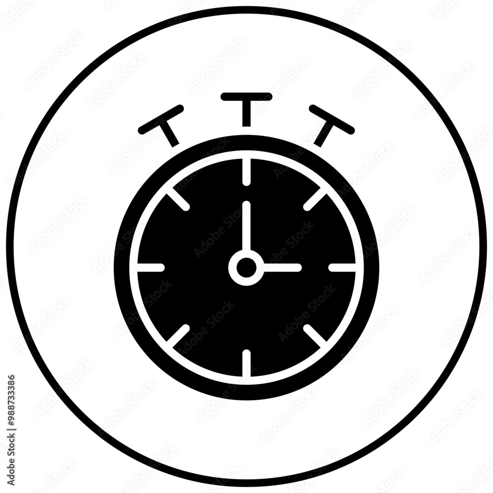 Chronometer vector icon. Can be used for Volleyball iconset. Chronometer vector icon. Can be used for Volleyball iconset.