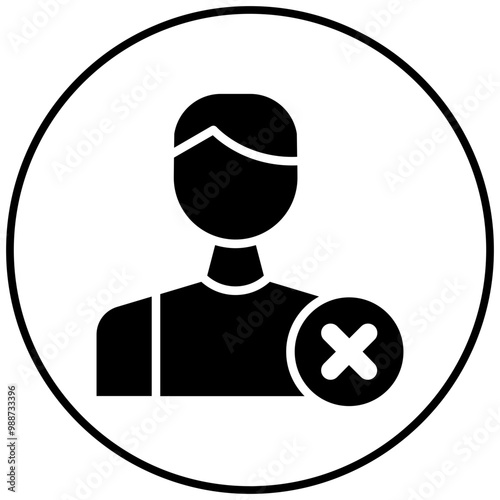 Disqualified vector icon. Can be used for Volleyball iconset.