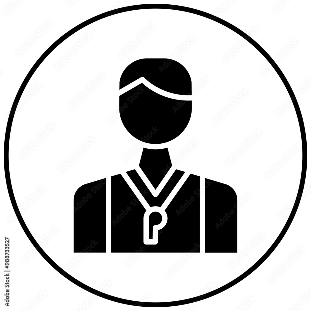Referee vector icon. Can be used for Volleyball iconset. Referee vector icon. Can be used for Volleyball iconset.