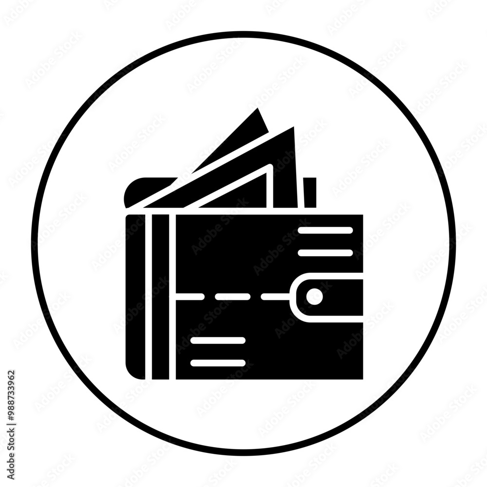 Money in Wallet vector icon. Can be used for Trading iconset. Money in Wallet vector icon. Can be used for Trading iconset.