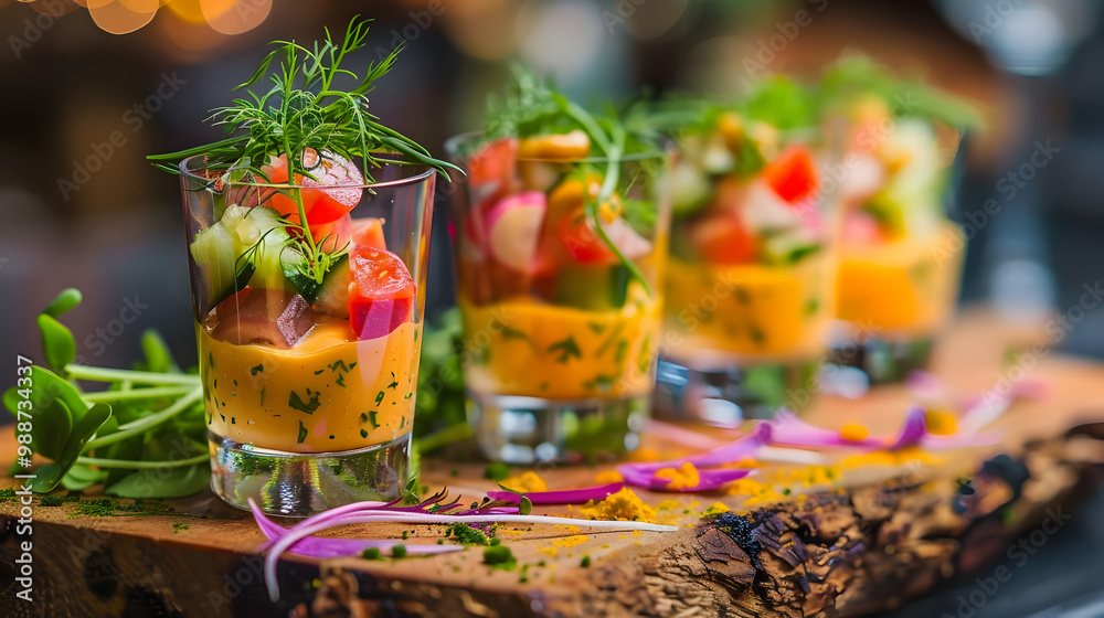 Gourmet Appetizer: Fresh Salad with Tomatoes and Cucumber Gourmet Appetizer: Fresh Salad with Tomatoes and Cucumber