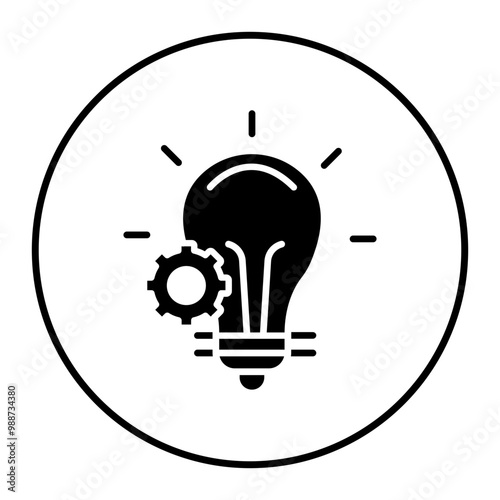 Lamp vector icon. Can be used for Retro iconset.