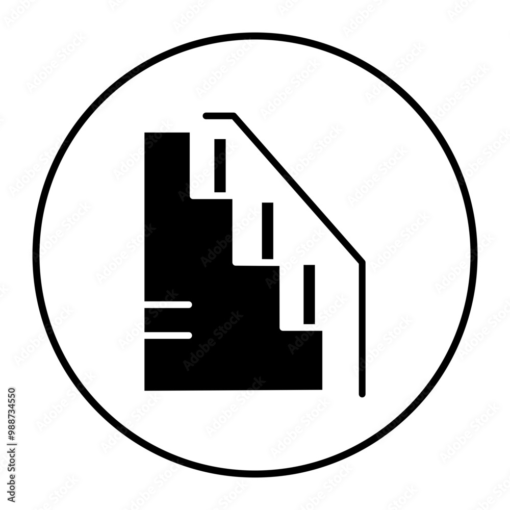 Staircase vector icon. Can be used for Retro iconset. Staircase vector icon. Can be used for Retro iconset.