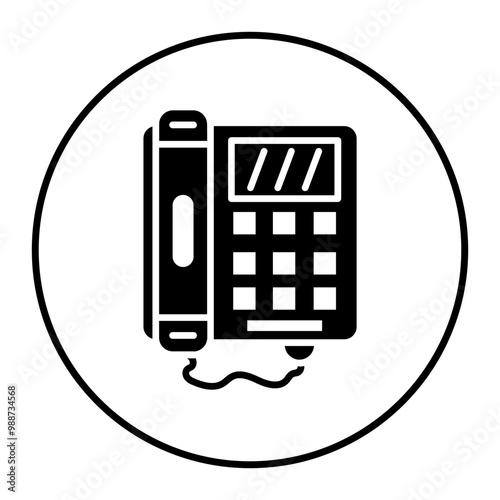 Telephone vector icon. Can be used for Retro iconset.
