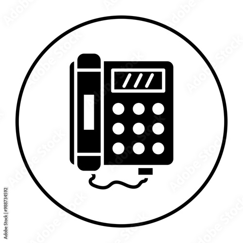 Telephone vector icon. Can be used for Retro iconset.