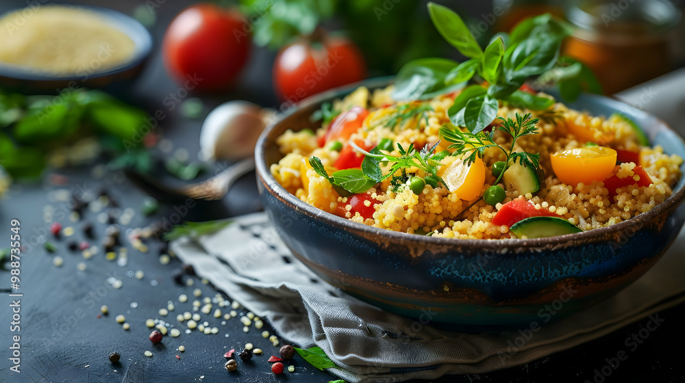Couscous Salad with Fresh Vegetables and Herbs - A Delicious and Healthy Recipe Couscous Salad with Fresh Vegetables and Herbs - A Delicious and Healthy Recipe