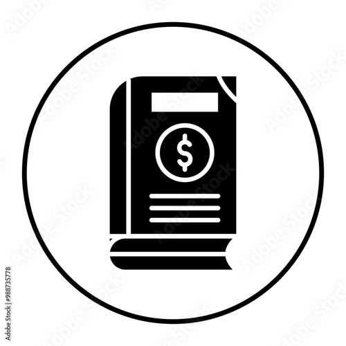 Bookkeeping vector icon. Can be used for Credit And Loan iconset.