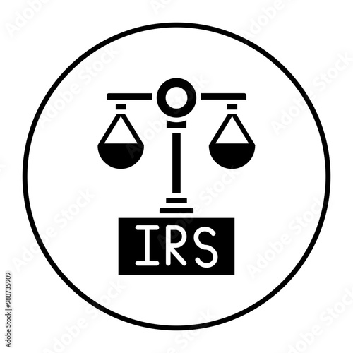 IRS vector icon. Can be used for Credit And Loan iconset.