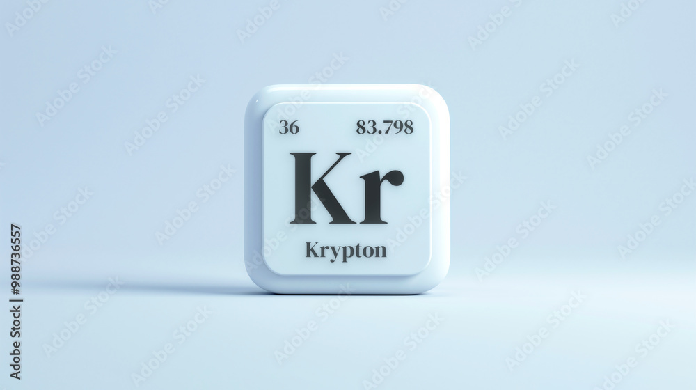 A simple icon of the chemical element Krypton on a white background from the periodic table elements. A simple icon of the chemical element Krypton on a white background from the periodic table elements.