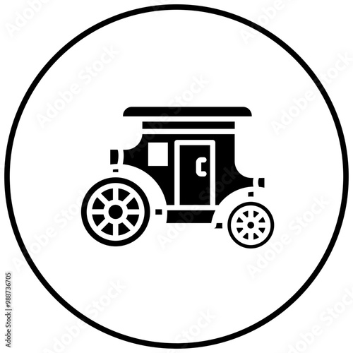 Caravan vector icon. Can be used for Medieval iconset.