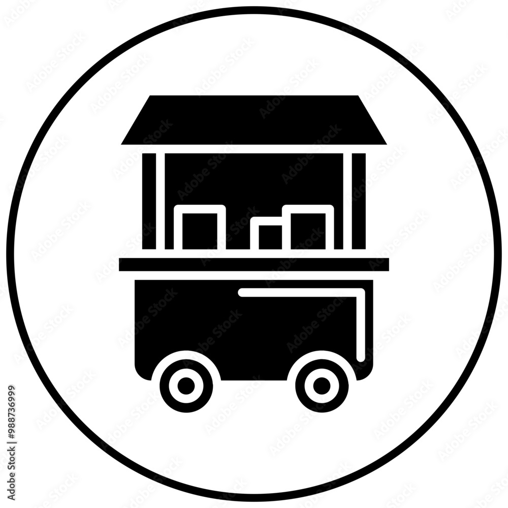 Stall vector icon. Can be used for Medieval iconset. Stall vector icon. Can be used for Medieval iconset.