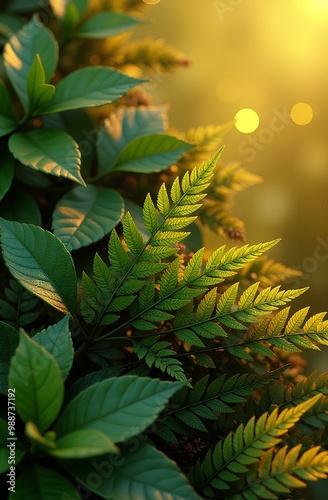 green leaves background