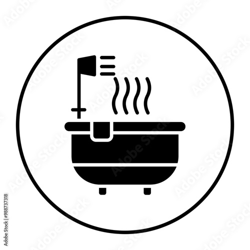 Hot Tub vector icon. Can be used for Spa iconset.