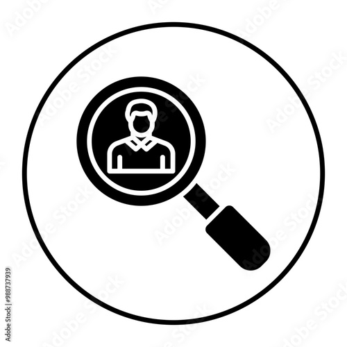 Candidate Search vector icon. Can be used for Business and Finance iconset.