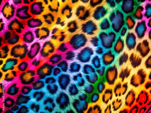 Fototapeta Eye-catching leopard print background designed for fashion, textiles, and wildlife themes—perfect for diverse projects