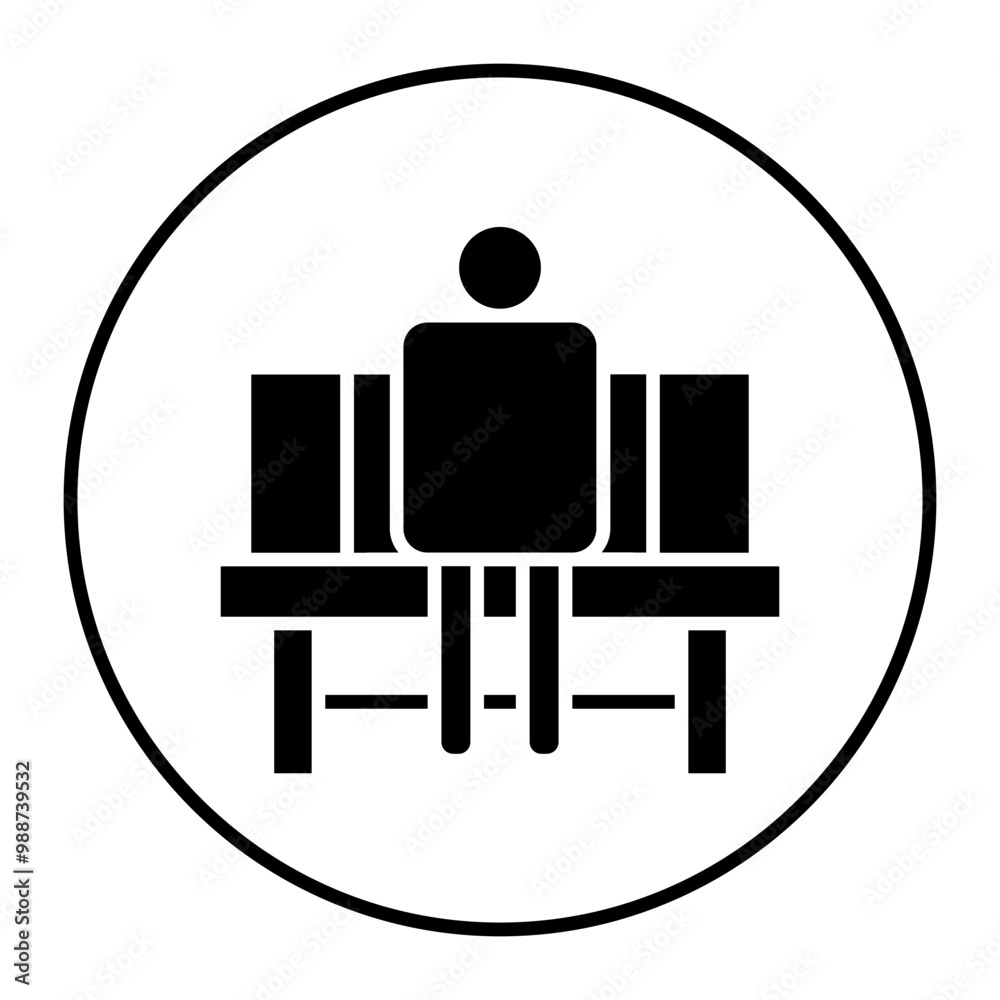 Fototapeta premium Alone Time vector icon. Can be used for Vacation Planning iconset.