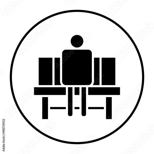 Alone Time vector icon. Can be used for Vacation Planning iconset.
