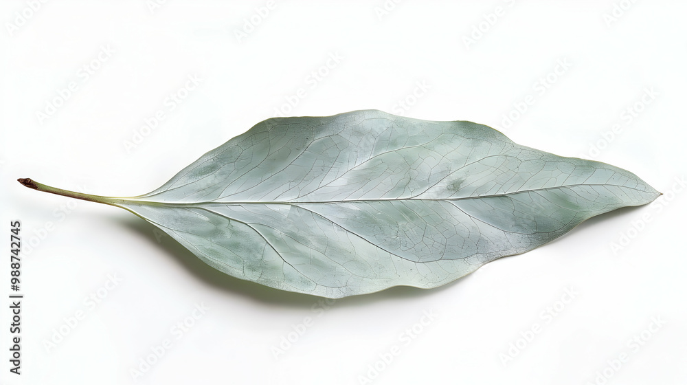 Delicate Green Leaf on White Background - Nature Photography Delicate Green Leaf on White Background - Nature Photography