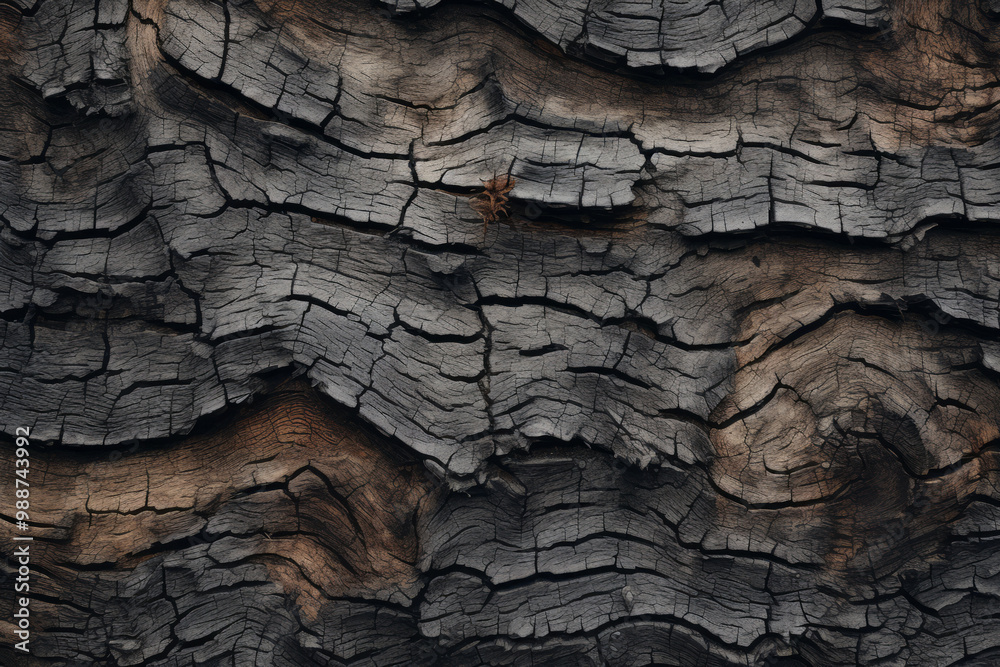 Processed collage of old black tree bark surface texture. Background for banner, backdrop Processed collage of old black tree bark surface texture. Background for banner, backdrop