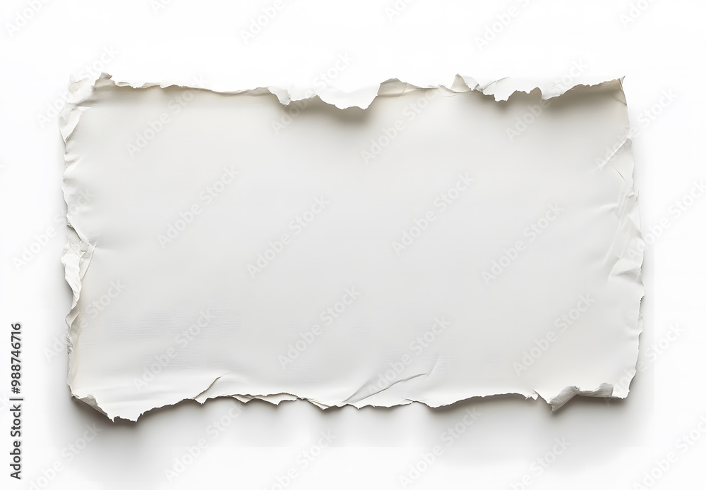 Blank Torn Paper on Plain Background Blank Torn Paper on Plain Background