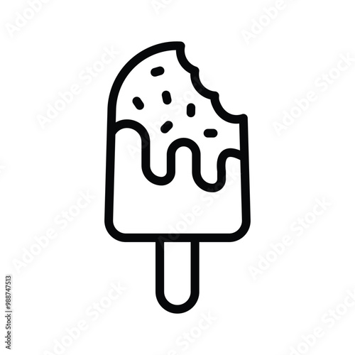 Colorful ice cream icon for all your sweet cravings