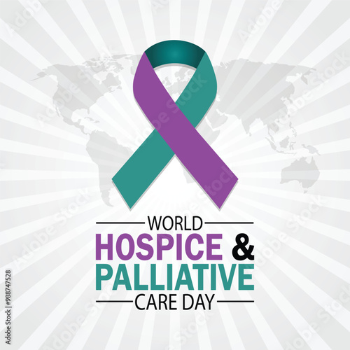 World Hospice And Palliative care Day.  Holiday concept. Template for background, banner, card, poster with text inscription. Vector illustration