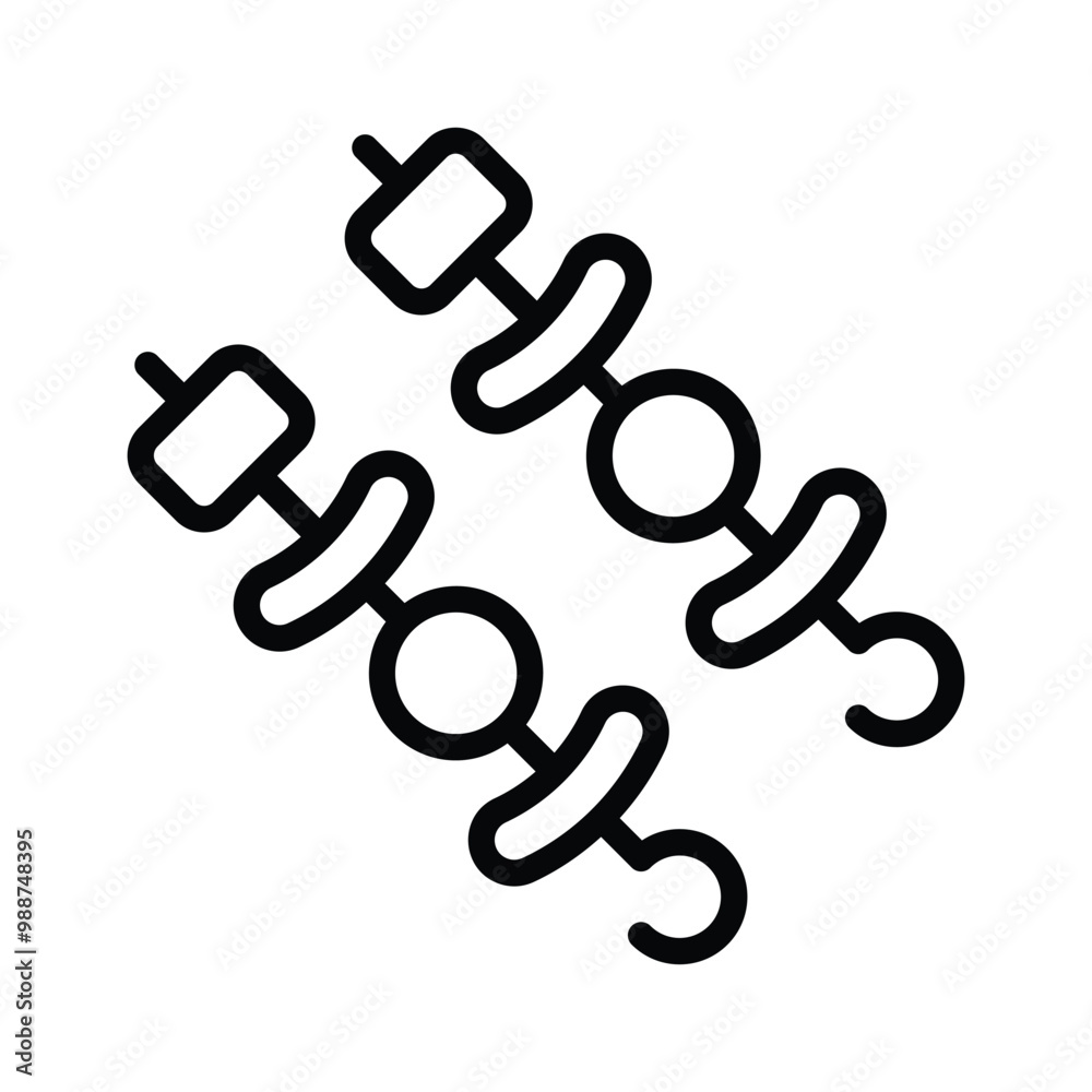 Delicious BBQ sticks icon used for grilling and food theme Delicious BBQ sticks icon used for grilling and food theme