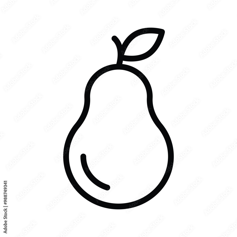 Juicy pear icon for fresh and healthy eating Juicy pear icon for fresh and healthy eating