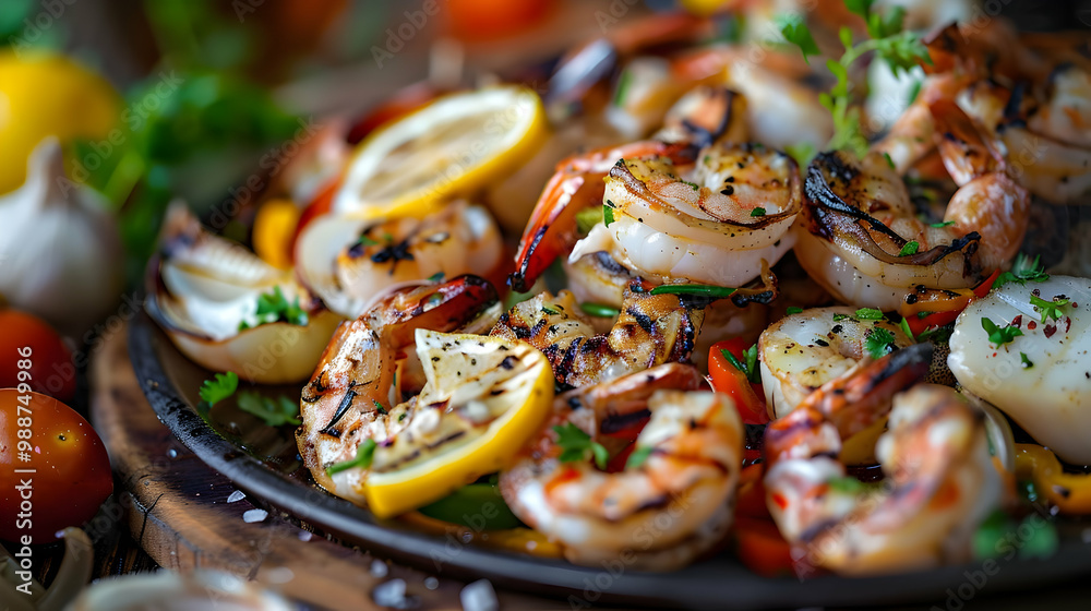 Grilled Shrimp and Scallops with Lemon and Herbs Grilled Shrimp and Scallops with Lemon and Herbs