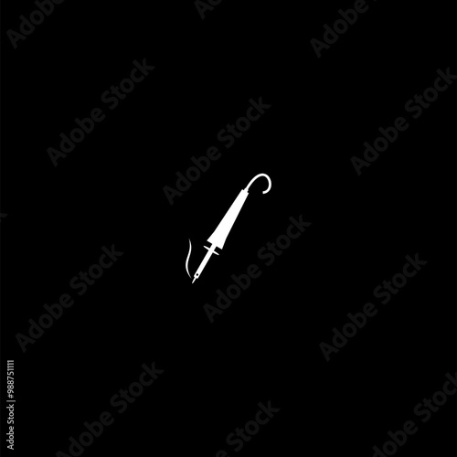  Soldering iron icon isolated on dark background