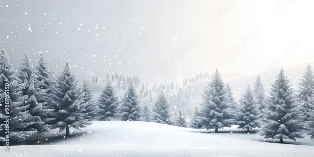 A snowy landscape with many pine trees covered in snow pines scenery nature. A snowy landscape with many pine trees covered in snow pines scenery nature.