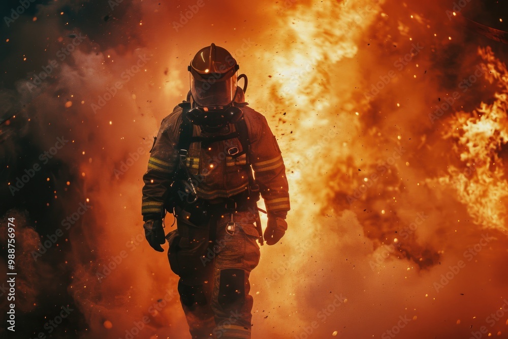 Fire Firefighter: Braving the Flames to Search for Survivors in Uniform Fire Firefighter: Braving the Flames to Search for Survivors in Uniform