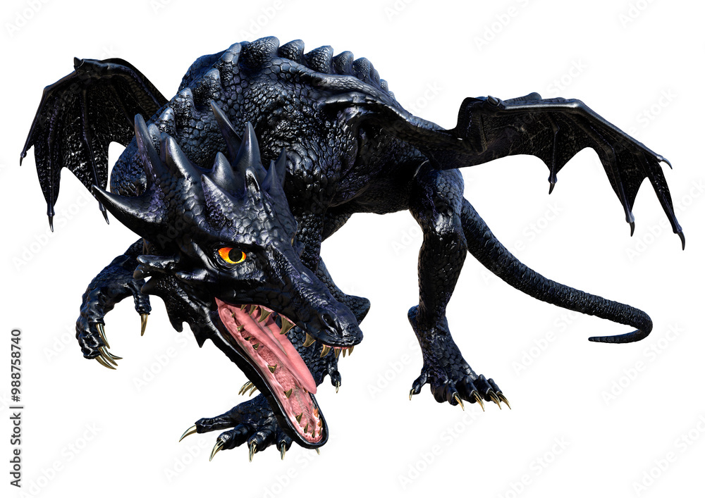 3D Rendering Fairy Tale Dragon on White 3D Rendering Fairy Tale Dragon on White