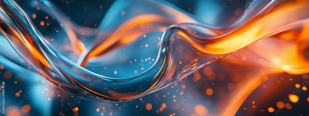 Futuristic Flowing Glass Abstract Futuristic Flowing Glass Abstract