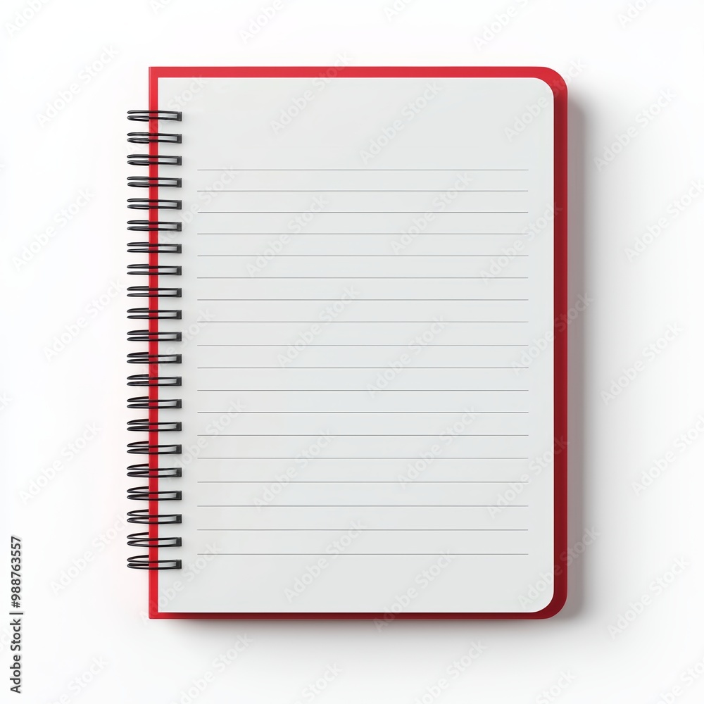 A spiral notebook with lined pages A spiral notebook with lined pages